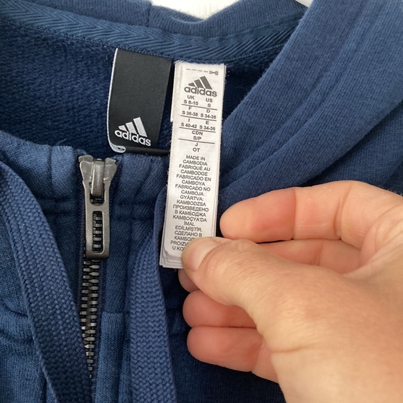 Adidas zip up track suit style hoodie - Picture 3 of 4